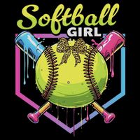 Softball Drip Ice Cream Drip Softball Girl Bow Impact Tech Backpack