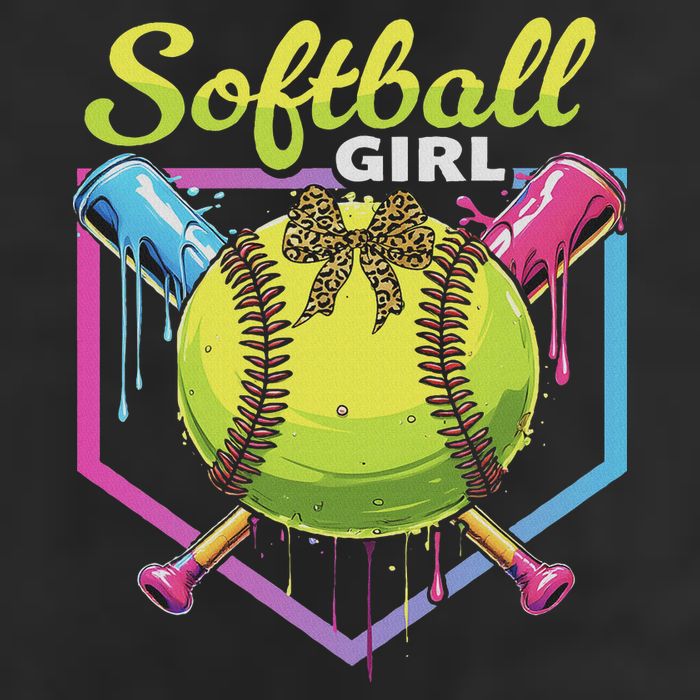 Softball Drip Ice Cream Drip Softball Girl Bow 11oz C Handle Ceramic Mug