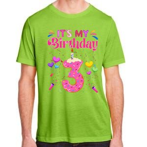 Sweet Donut It's My 3rd Birthday 3 Years Old Funny Adult ChromaSoft Performance T-Shirt