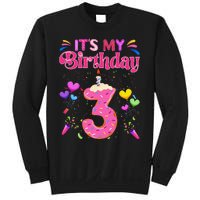 Sweet Donut It's My 3rd Birthday 3 Years Old Funny Sweatshirt