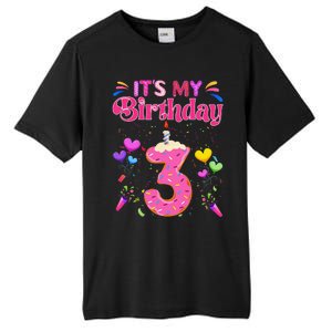 Sweet Donut It's My 3rd Birthday 3 Years Old Funny Tall Fusion ChromaSoft Performance T-Shirt