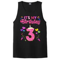 Sweet Donut It's My 3rd Birthday 3 Years Old Funny PosiCharge Competitor Tank