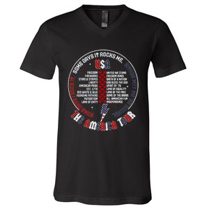 Some Days It Rocks Me America V-Neck T-Shirt