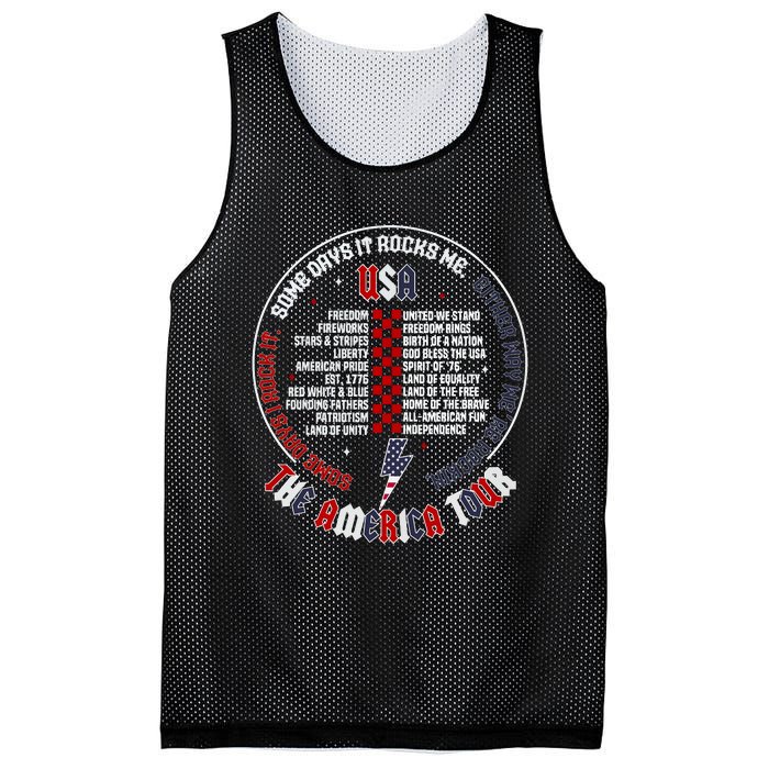 Some Days It Rocks Me America Mesh Reversible Basketball Jersey Tank