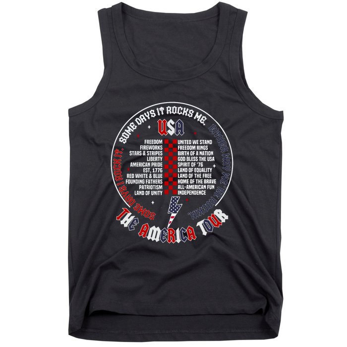 Some Days It Rocks Me America Tank Top