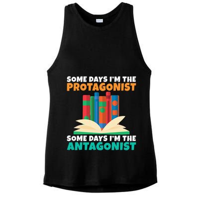 Some Days Im The Protagonist Some Days Im The Antagonist Ladies PosiCharge Tri-Blend Wicking Tank