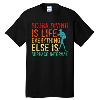 Scuba Diving Is Life Everything Else Surface Interval Diver Tall T-Shirt