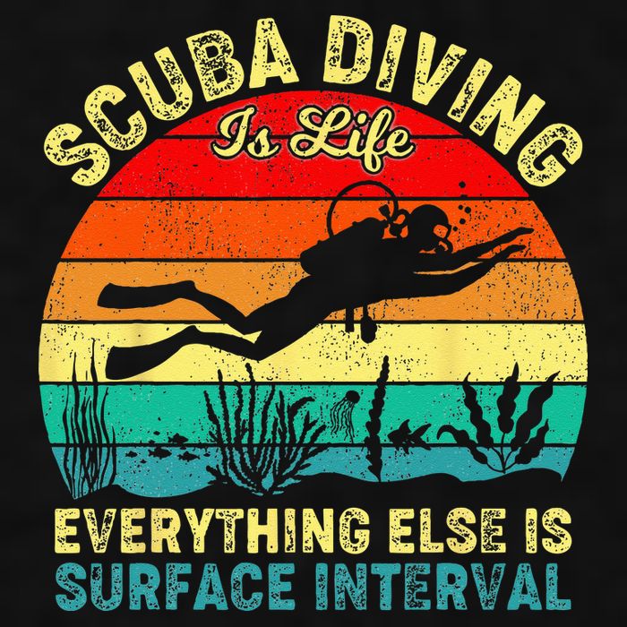 Scuba Diving Is Life Everything Else Surface Interval Diving Ladies PosiCharge Tri-Blend Wicking Tank