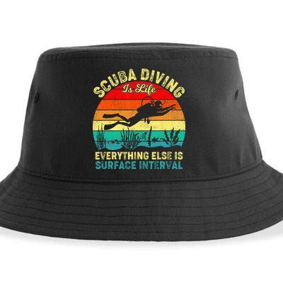Scuba Diving Is Life Everything Else Surface Interval Diving Sustainable Bucket Hat