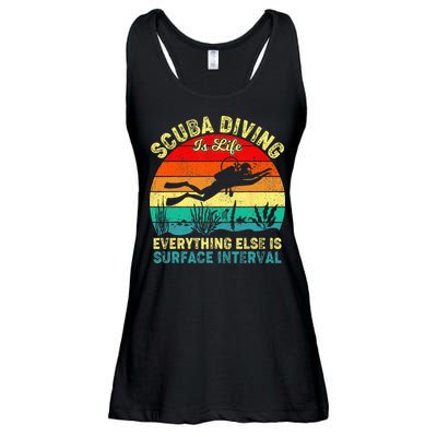 Scuba Diving Is Life Everything Else Surface Interval Diving Ladies Essential Flowy Tank