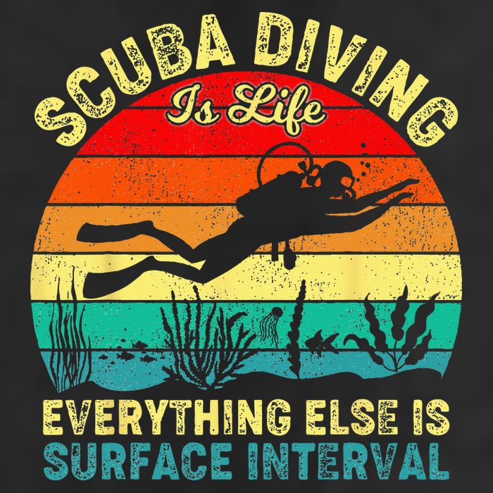 Scuba Diving Is Life Everything Else Surface Interval Diving Crop Fleece Hoodie