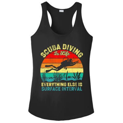 Scuba Diving Is Life Everything Else Surface Interval Diving Ladies PosiCharge Competitor Racerback Tank