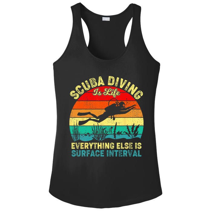Scuba Diving Is Life Everything Else Surface Interval Diving Ladies PosiCharge Competitor Racerback Tank