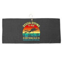 Scuba Diving Is Life Everything Else Surface Interval Diving Large Microfiber Waffle Golf Towel