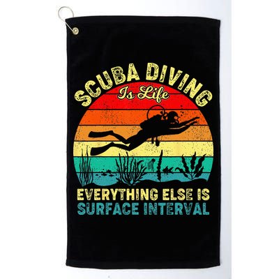Scuba Diving Is Life Everything Else Surface Interval Diving Golf Towel