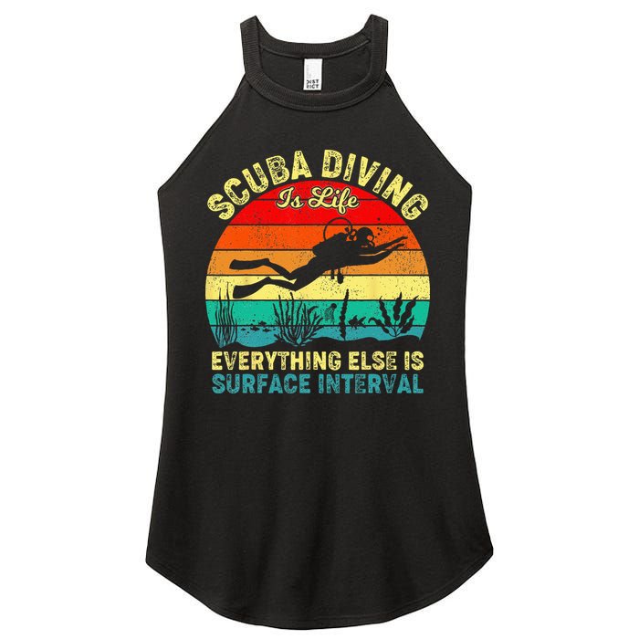 Scuba Diving Is Life Everything Else Surface Interval Diving Women's Perfect Tri Rocker Tank
