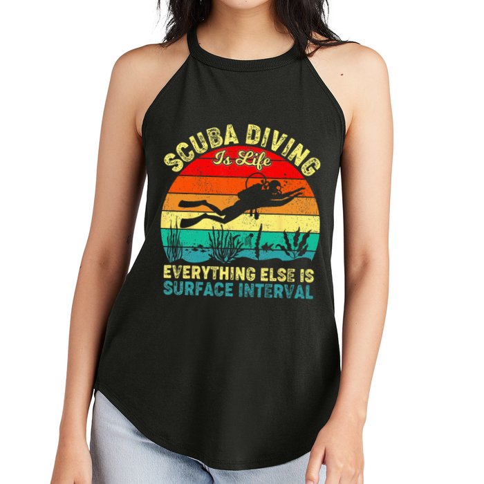Scuba Diving Is Life Everything Else Surface Interval Diving Women's Perfect Tri Rocker Tank