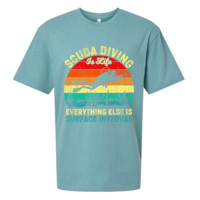 Scuba Diving Is Life Everything Else Surface Interval Diving Sueded Cloud Jersey T-Shirt
