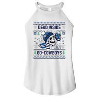 Skull Dead Inside But Go Dallas Cowboy Christmas Women’s Perfect Tri Rocker Tank