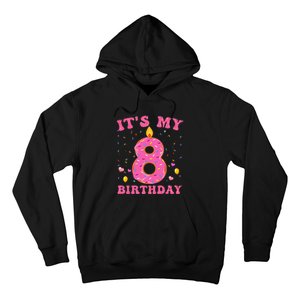 Sweet Donut It's My 8th Birthday 8 Years Old Funny Cute Hoodie