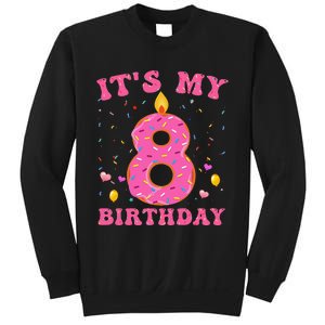 Sweet Donut It's My 8th Birthday 8 Years Old Funny Cute Sweatshirt