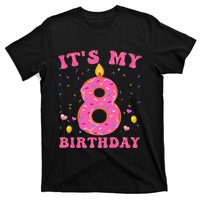 Sweet Donut It's My 8th Birthday 8 Years Old Funny Cute T-Shirt