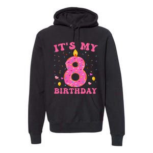 Sweet Donut It's My 8th Birthday 8 Years Old Funny Cute Premium Hoodie