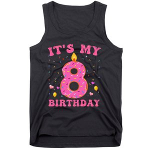 Sweet Donut It's My 8th Birthday 8 Years Old Funny Cute Tank Top