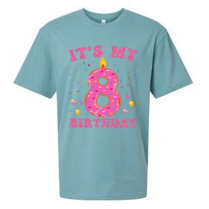 Sweet Donut It's My 8th Birthday 8 Years Old Funny Cute Sueded Cloud Jersey T-Shirt