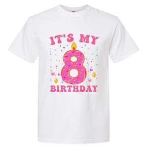 Sweet Donut It's My 8th Birthday 8 Years Old Funny Cute Garment-Dyed Heavyweight T-Shirt