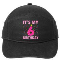 Sweet donut It's My 6th Birthday 6 Yrs Old Gifts 7-Panel Snapback Hat