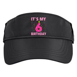 Sweet donut It's My 6th Birthday 6 Yrs Old Gifts Adult Drive Performance Visor