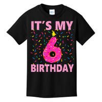 Sweet donut It's My 6th Birthday 6 Yrs Old Gifts Kids T-Shirt