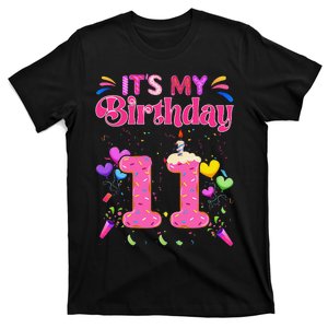 Sweet Donut It's My 11th Birthday 11 Years Old Funny Cute T-Shirt