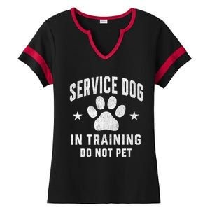 Service Dog In Training Assistance Dog Trainer Handler Funny Gift Ladies Halftime Notch Neck Tee