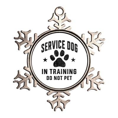 Service Dog In Training Assistance Dog Trainer Handler Funny Gift Metallic Star Ornament