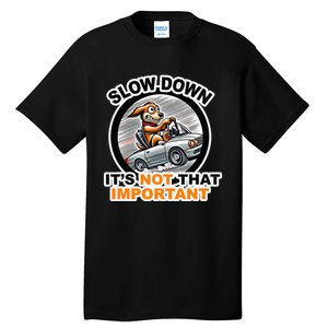 Slow Down ItS Not That Important Tall T-Shirt