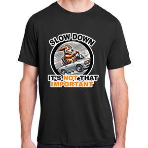 Slow Down ItS Not That Important Adult ChromaSoft Performance T-Shirt