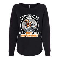 Slow Down ItS Not That Important Womens California Wash Sweatshirt