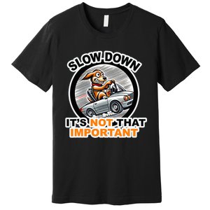 Slow Down ItS Not That Important Premium T-Shirt