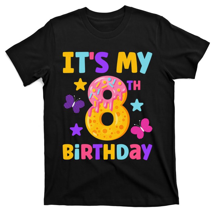 Sweet Donut It's My 8th Birthday Shirt 8 Years Old Funny T-Shirt