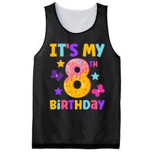 Sweet Donut It's My 8th Birthday Shirt 8 Years Old Funny Mesh Reversible Basketball Jersey Tank