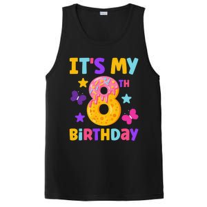 Sweet Donut It's My 8th Birthday Shirt 8 Years Old Funny PosiCharge Competitor Tank