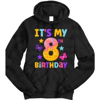 Sweet Donut It's My 8th Birthday Shirt 8 Years Old Funny Tie Dye Hoodie