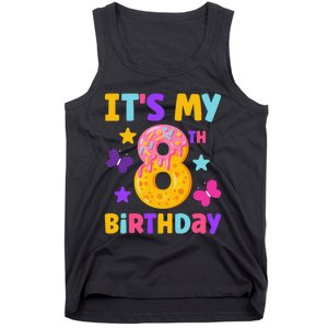 Sweet Donut It's My 8th Birthday Shirt 8 Years Old Funny Tank Top