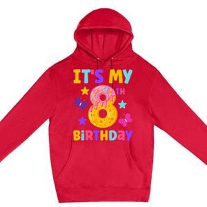 Sweet Donut It's My 8th Birthday Shirt 8 Years Old Funny Premium Pullover Hoodie