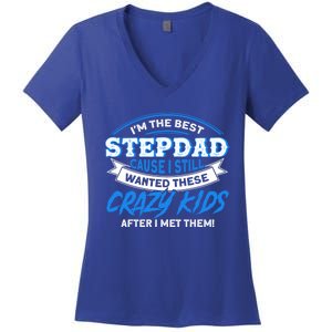 Step Dads I'm The Best Stepdad Father's Day Stepdad Stepdads Gift Women's V-Neck T-Shirt