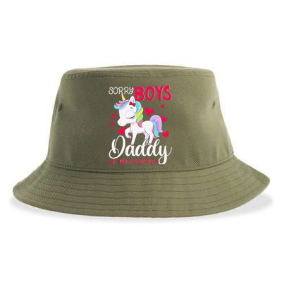 Sorrys Daddy Is My Valentine Valentine's Day Unicorn Sustainable Bucket Hat