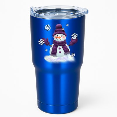 Snow Design In Purples Wintertime Snowflakes Gift Tumbler