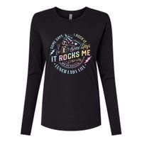 Some Days It Rocks Me Messy Skull Lunch Lady Life Ca Tie Dye Womens Cotton Relaxed Long Sleeve T-Shirt